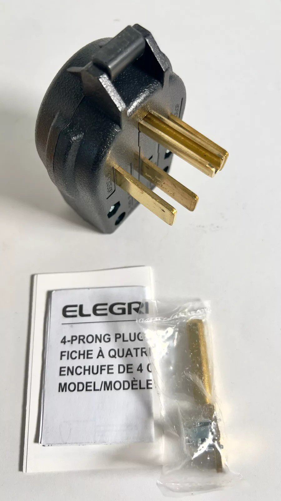 ELEGRP 30 Amp/50 Amp 125/250-Volt 3-Pole/4-Wire Grounded Straight Blade Angle
