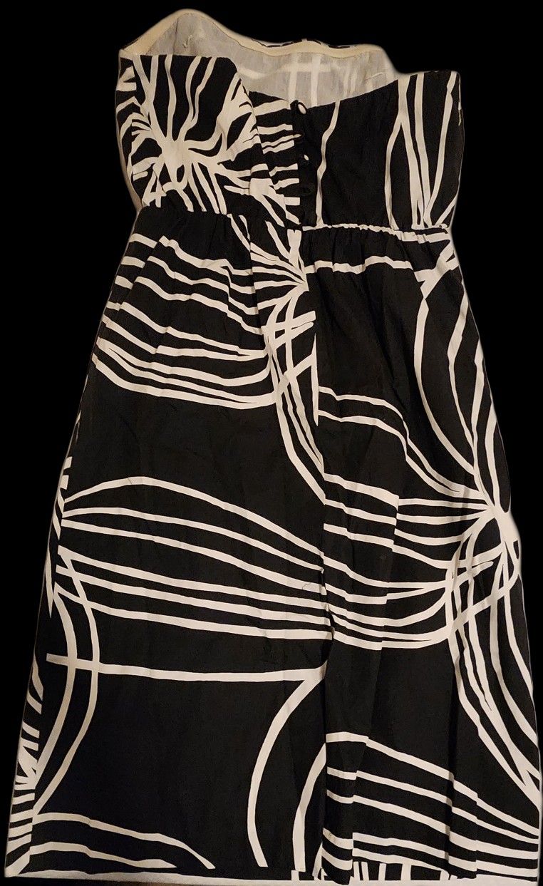 Jcrew Sleeveless Lined Dress - Women's Size 0, Black/White
