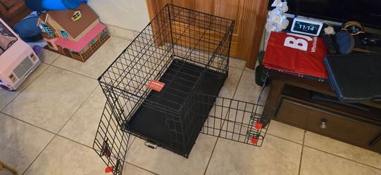 Medium 2 door dog cage $25