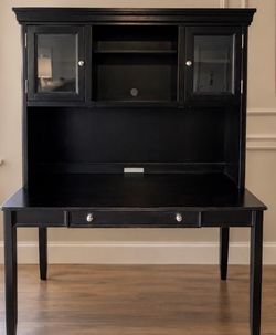 Wood desk and Hutch