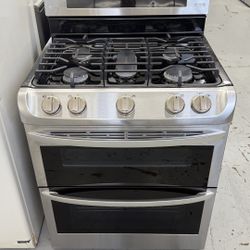 LG Propane Double Oven Gas Stove Range Stainless Steel
