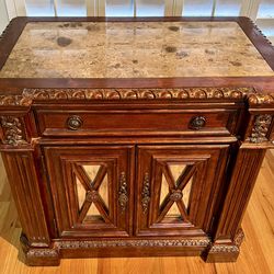Set of Cabinets (2) Oversized Dresser End Table Nightstands / Buffet Sideboard