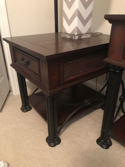 High end, real wood Entry table and End table set