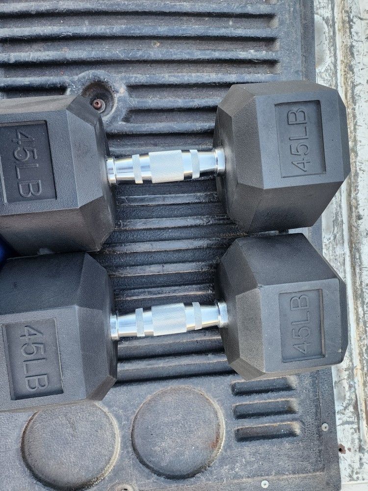 45 Pound Dumbbells 