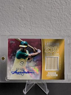 Reggie Jackson Topps Longball Legends Auto Relic Card 3/5