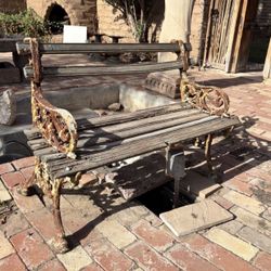 Antique Cast Iron Garden Bench