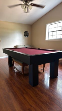 7ft slate pool table