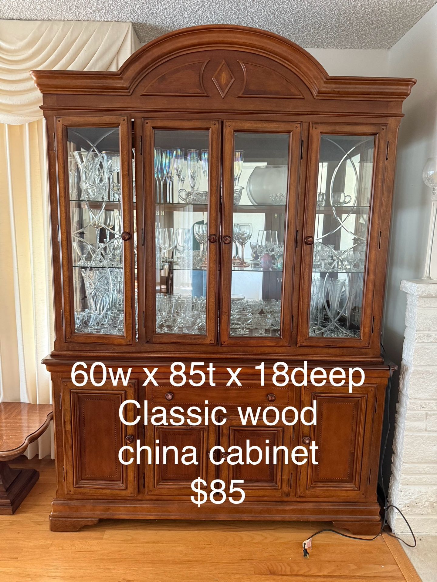 Wood China Hutch