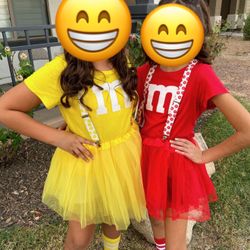 Teen M&M’s Yellow And Red Costume 