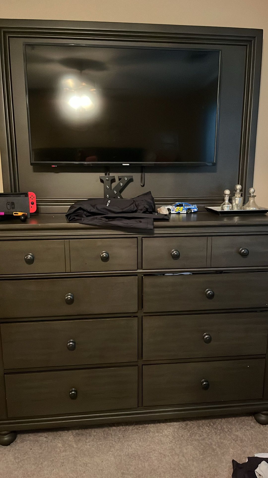 Dresser With Build In TV mount
