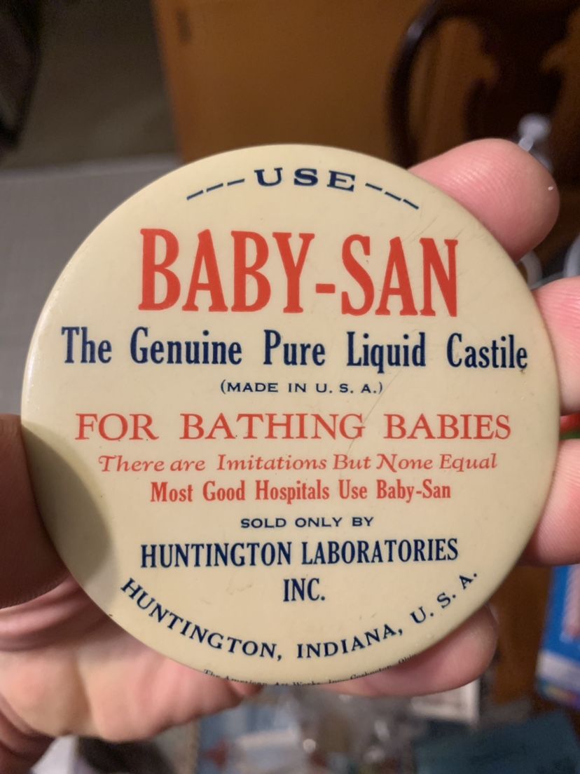 Vintage Compact Mirror Ad For Baby-san