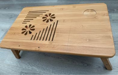 Bamboo Adjustable Laptop Desk with Drawer