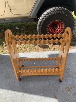 Like New Wooden Fishing Rod Racks