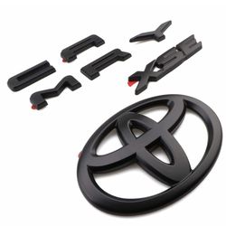 Emblem Overlays Compatible with 2010-2024 ABS Plastic Badge Overlay 0516 with Strong Adhesive Matte Black 15Pcs