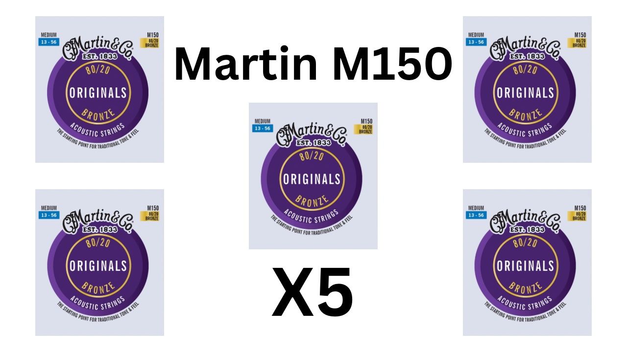 Acoustic Guitar Steel Strings Martin M150 Medium 80/20 Bronze 5 Sets NEW