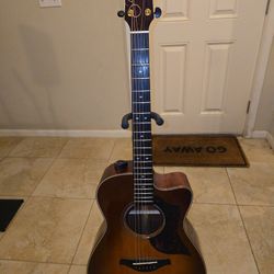 Yamaha AC3M DLX Concert sized Acoustic electric Guitar, Solid Spruce Top, Solid Mohogany Back/Sides