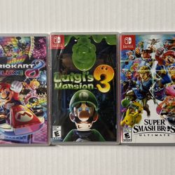 $40 Each Nintendo Switch Games Mario Kart Smash Pokémon Luigi’s Mansion Donkey Kong 