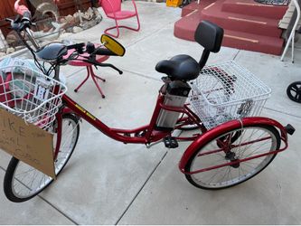 Red Electric Tricycle trike