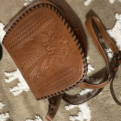 Italian Leather Crossbody Purse 