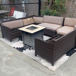 Patio Furniture With Gas Fire Pit Included 