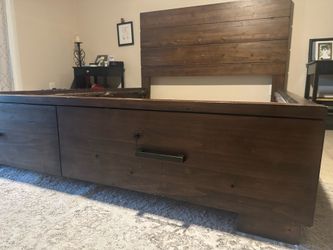 Queen Wood bed for sale
