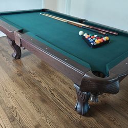 7ft Pool Table Wood Engineered Top _ Not Heavy Slab