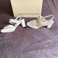 Apostrophe Heels…9M…beautiful Soft Beige Suede…9M