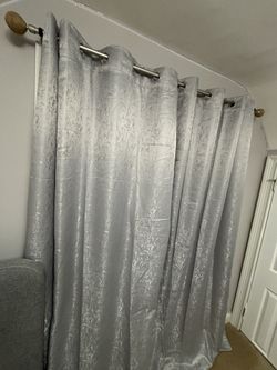 Gray Shine Color Curtains 
