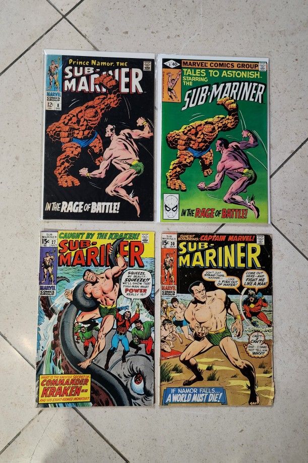 Marvel Namor Sub-Mariner Comic Lot of 4 VG/NM