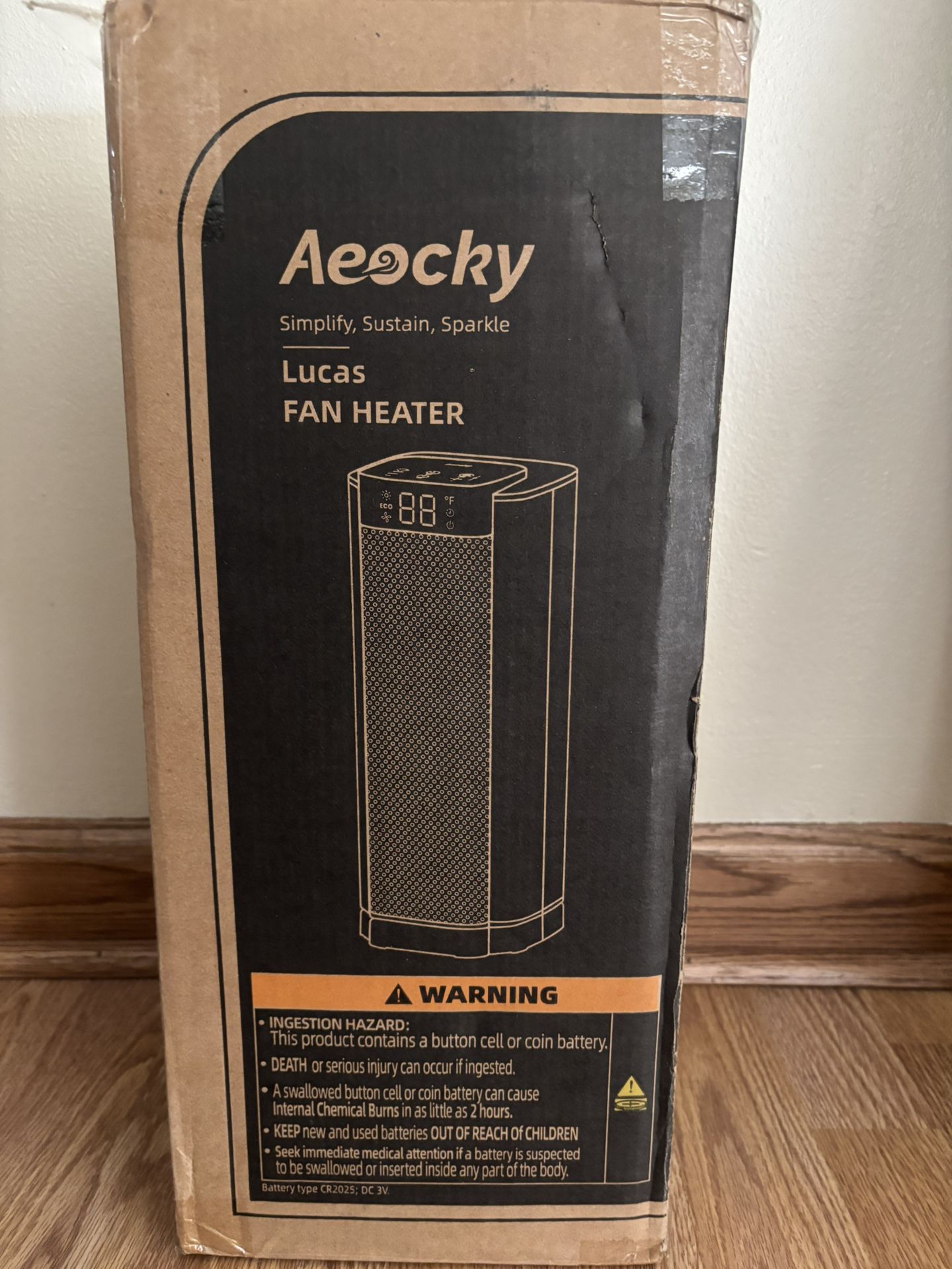 3rd-Gen AEOCKY Space Heater with Al Thermostat, 1500W PTC Electric Heaters for Indoor Use With Remote, 70° Oscillation, Utmost Silence, Safe Portable 