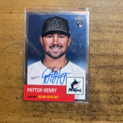 2022 TOPPS CHROME PAYTON HENRY AUTOGRAPHED CARD