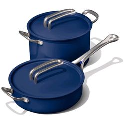 Risa Induction Cookware Pot and Pan Set Nonstick Ceramic Coating (Blue) All New