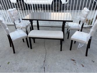 6-Piece Dining Table and Chair Set for Dining Room