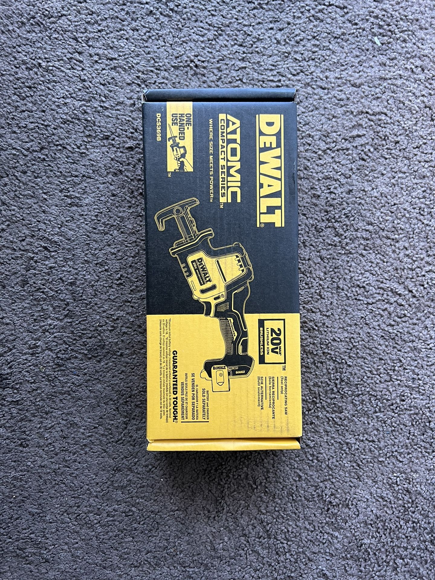 DEWALT Sawzall, Dewalt Hackzall, Dewalt Reciprocating Saw, (DCS369B) Brushless, ATOMIC 20V, (New)