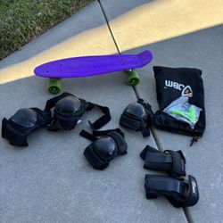 Skateboard & Pads (Like New)