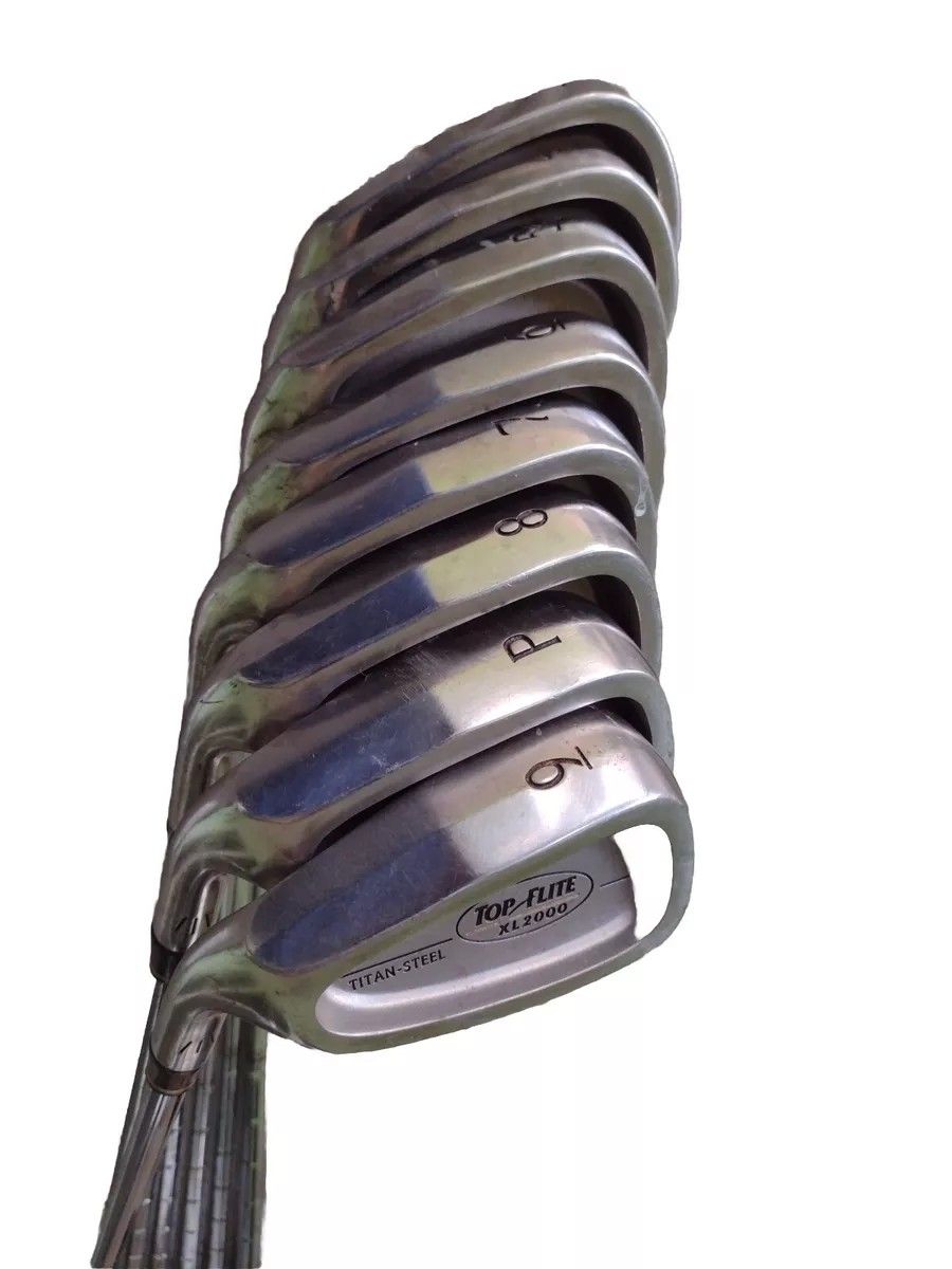 LH Top Flite Titan-Steel XL2000 Iron Set Golf Clubs 3-9, P , w/ Pivot ogio performance golf bag