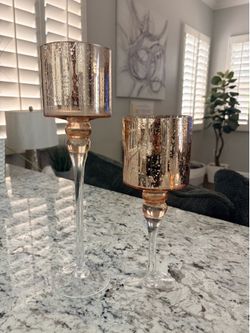 Rose Gold Candle Holders