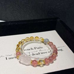 Natural crystal bracelet