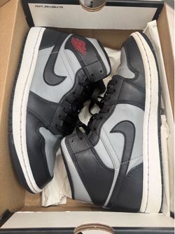 Jordan 1 Mid Shadow Red/Gray Size 8