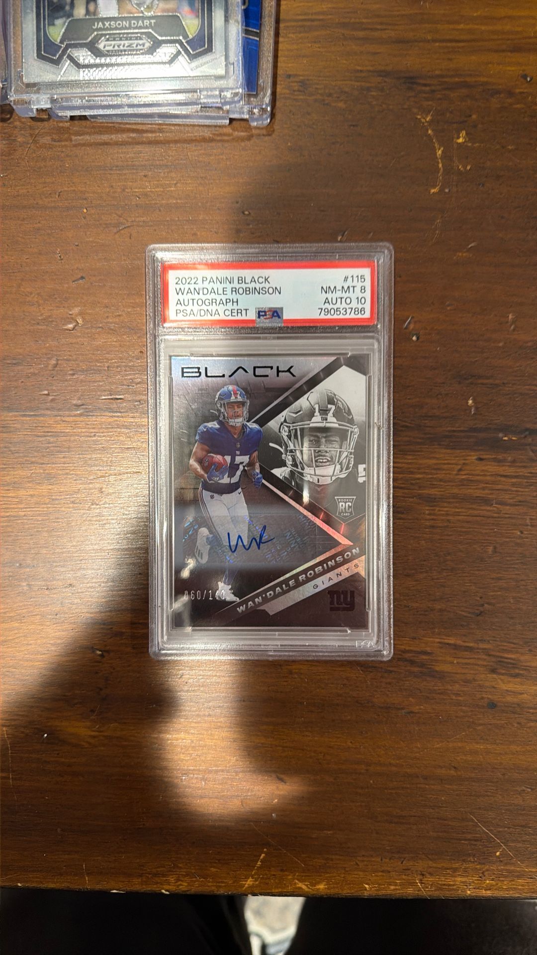 Wandale Robinson 2022 Panini Black Autograph PSA 8