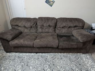 Brown 3-seater sofa