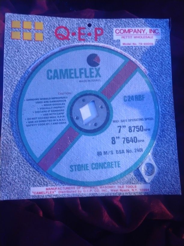 Camelflex 7" 8750rpm Or 8" 7640rpm Stone Concrete Cutter