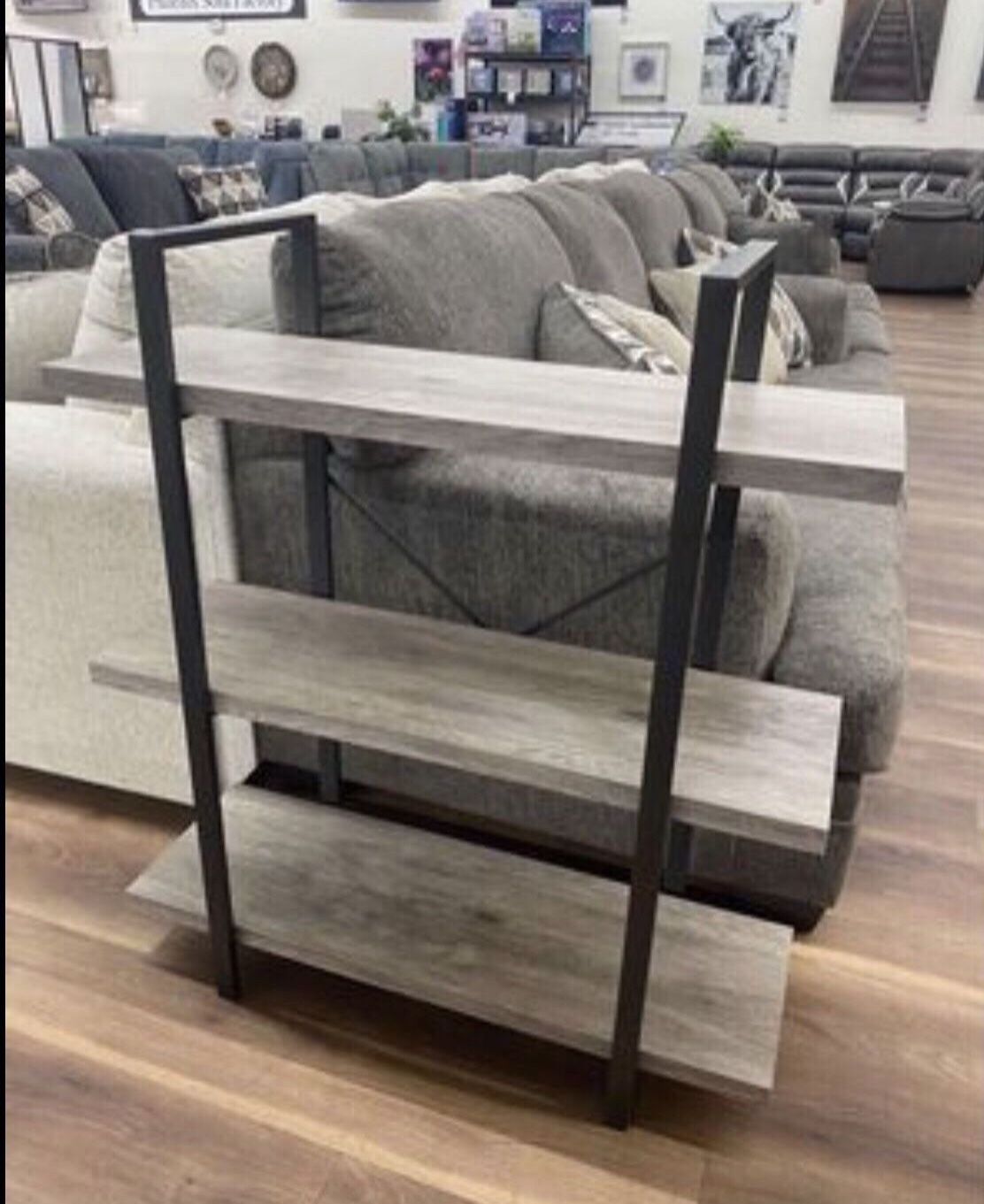 New In Box Gray Bookcase / Shelf