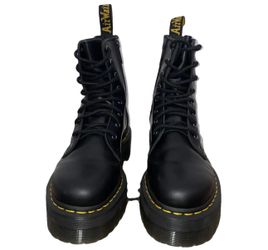 Platform Black Leather Doc Martens