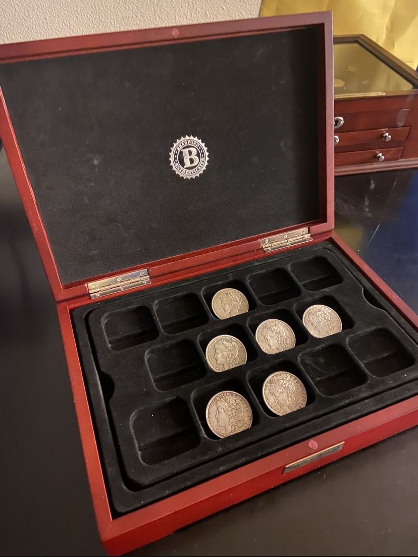 Morgan Silver Dollars Displays Case Or Additional Tray