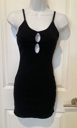 Black Stretchy Mini Dress Size L