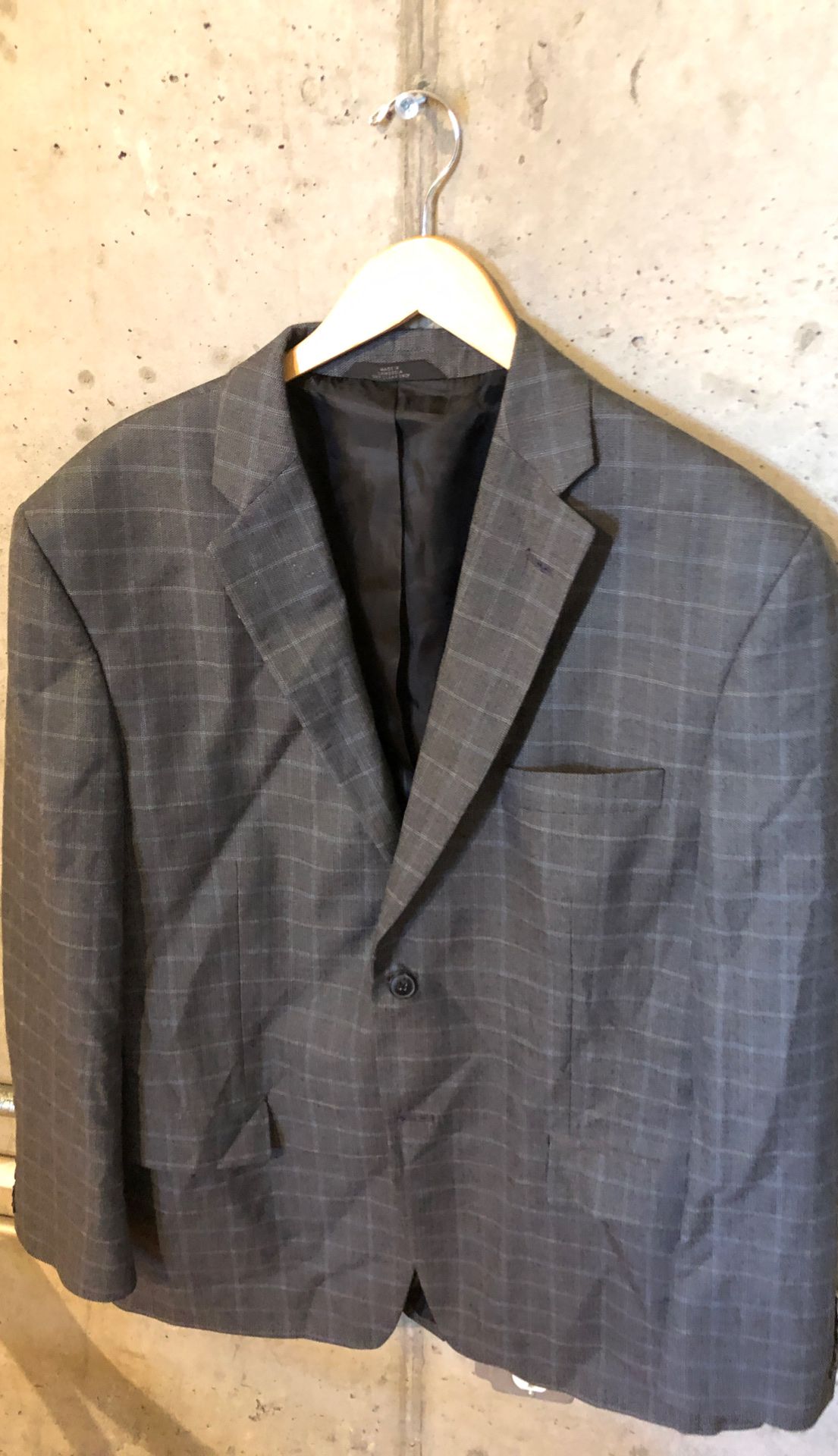 Grey pinstripes sports coat