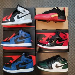 Jordan 1s & 12s Sz: 7y / 8.5w