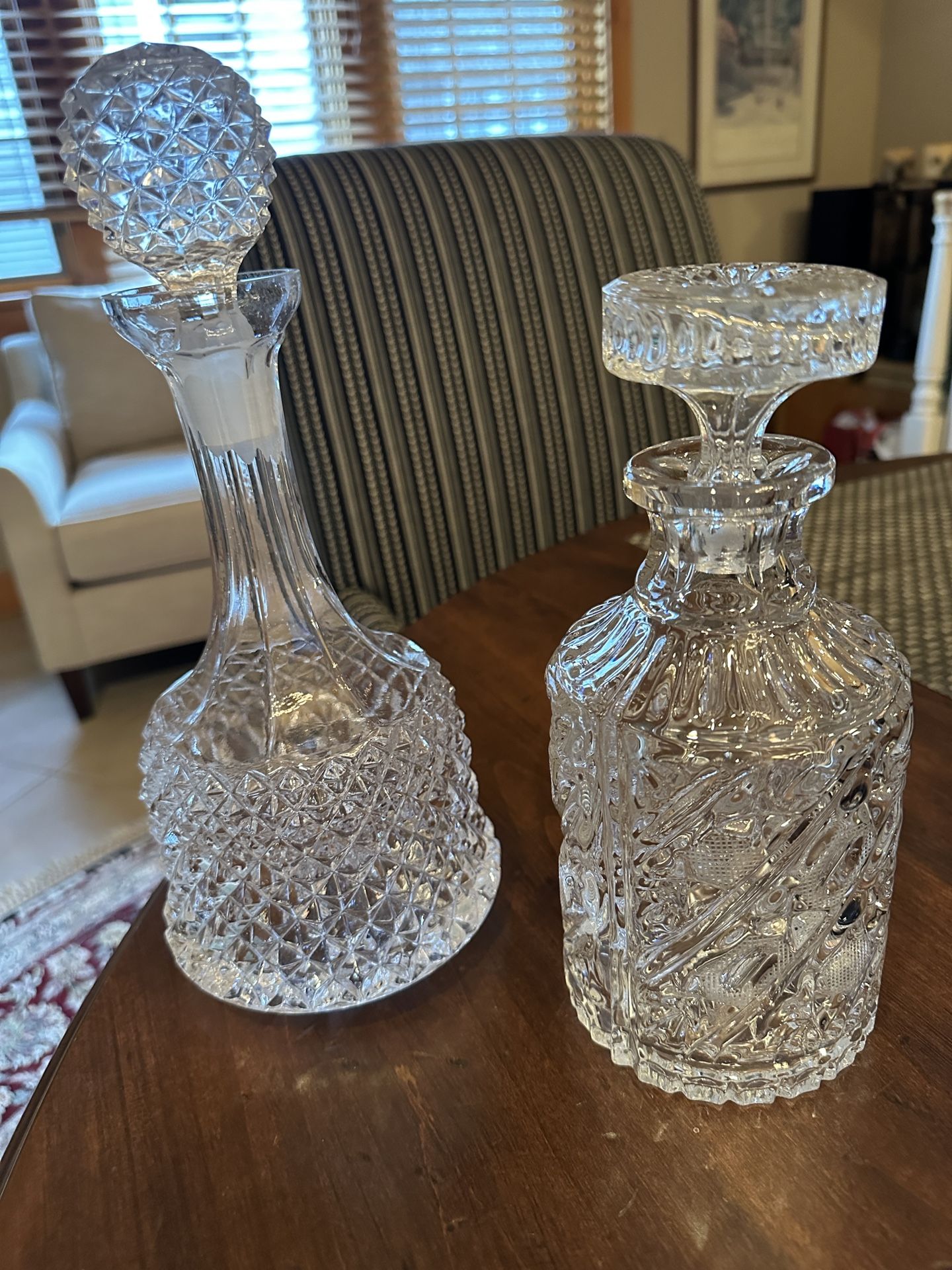 Antique Wine And Whisky Decanters