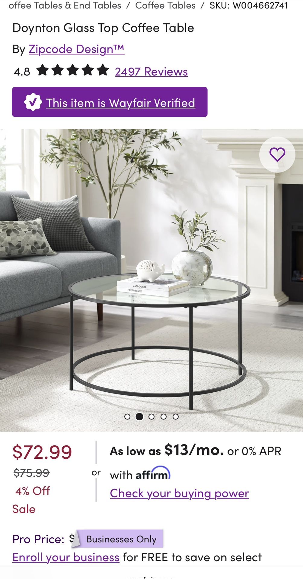 Glass Coffee Table